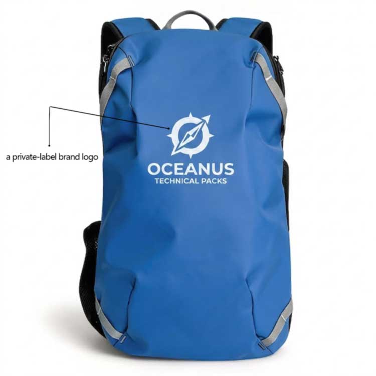 Custom waterproof laptop bag with a private-label brand logo